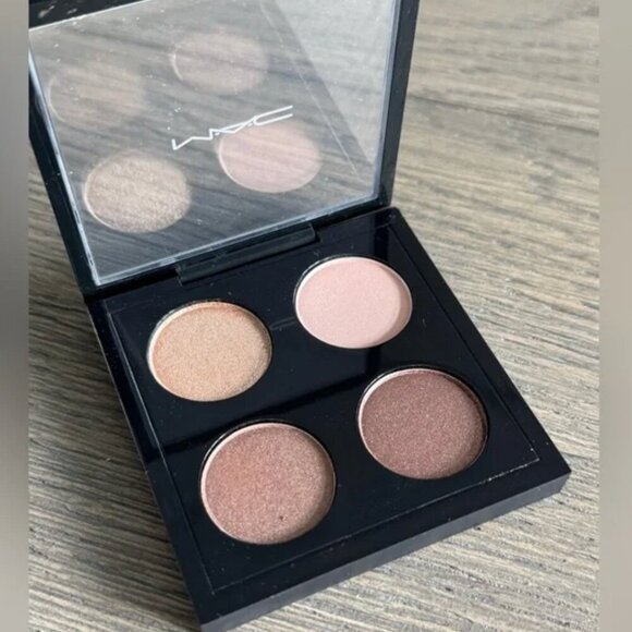 🤎 MAC Cosmetics Pink and Brown Eyeshadow Quad Palette PRE OWNED - Picture 1 of 2